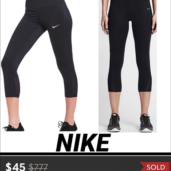 Nike Pants - NIKE •REFLECTIVE RUNNING CAPRI